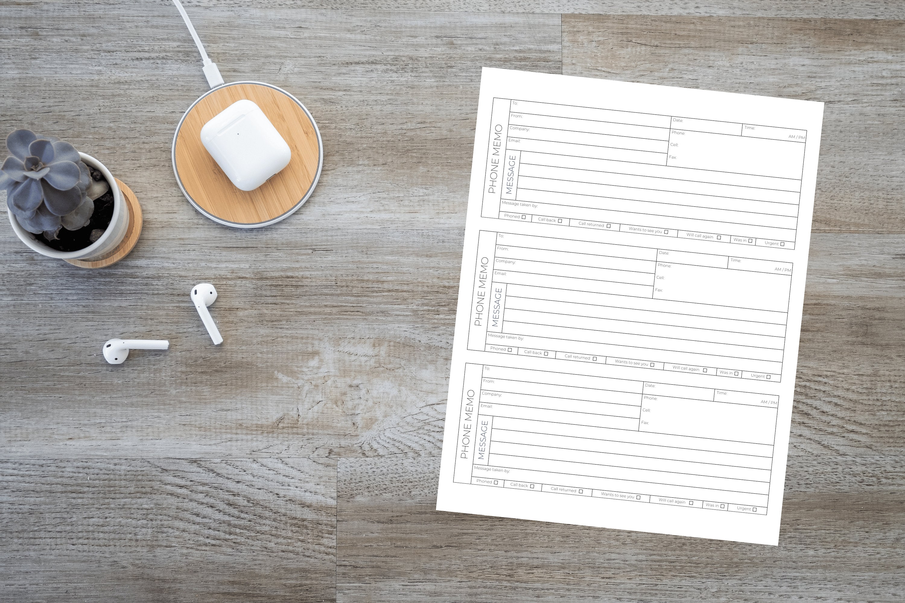 Printable Phone Memo Message Template, Missed Call Message Form ...