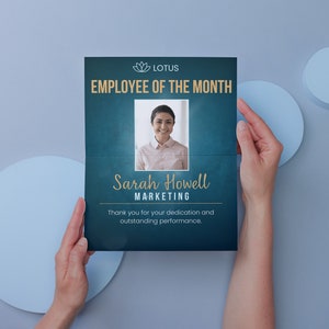 Customizable Employee of the Month Flyer | Employee of the Month Template | Editable Employee of the Month Printable | Employee Appreciation