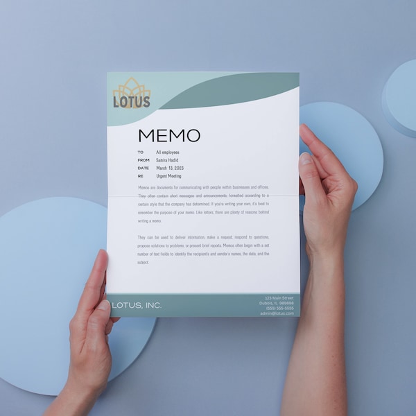 Editable Memo Template