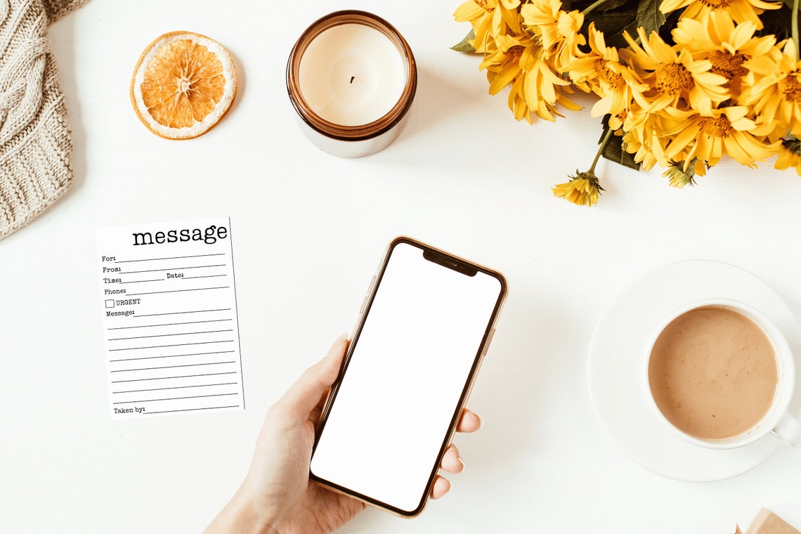 Printable Message Form, Missed Call PDF, Phone Message Memo Template ...