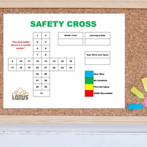 Safety Cross Template Recordable Incident Tracker Editable Microsoft Safety Cross Template Recordable Incident Tracker Editable Microsoft