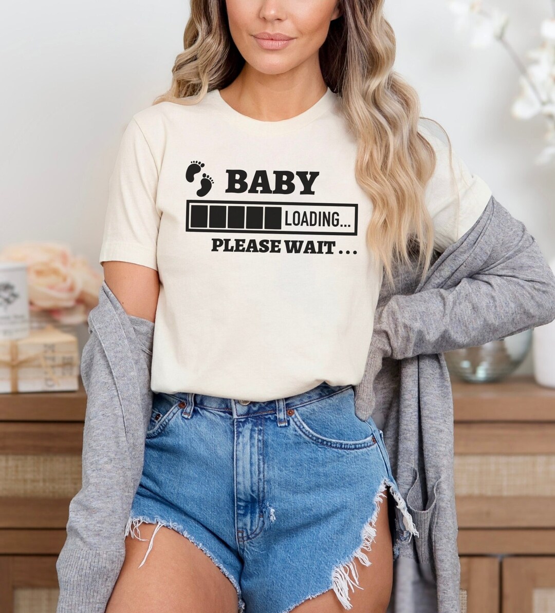 BABY LOADING TSHIRT, Cute Reveal Ideas, Maternity Outfit, Pregnancy