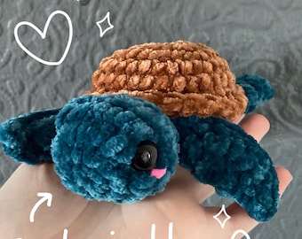 Customisable Amigurumi Turtle  - Handmade Crochet Plush - Crochet Turtle - Large Turtle - Choose Colours