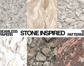 Natural, Stone and Rock Seamless Paper, Digital Paper, Digital Pattern, Seamless Pattern