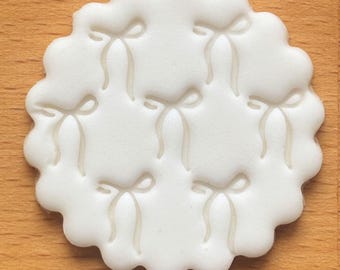 Bow Pattern Cookie Stamp: M&S Biscuit Fondant Embosser