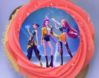 15 or 30 Edible KPop Cupcake Toppers: Vegan, Gluten-Free