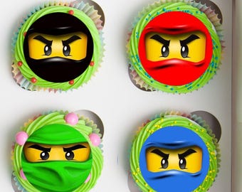 Personalized Ninjago Inspired Cake/Cookie Toppers: Edible Wafer Decorations