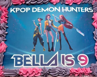 Personalised Edible Icing Sheet - KPOP Inspired, Birthday Cake Topper, Vegan, Gluten-Free