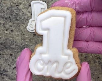 Birthday Number Cookie/Biscuit cutter and Stamp - First birthday party