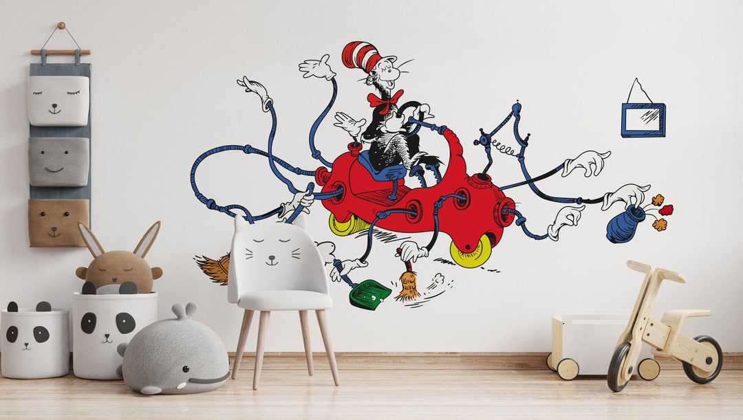 Buy Dr Seuss Cat in the Hat Driving Car Kid Wall Decal Wall