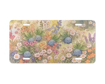 Seltsame Wiese Eitelkeitsteller | Florales Pokémon Nummernschild