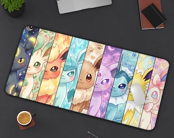 Eeveelution Desk Mat | Cute Pokémon Anime Gaming Mousepad