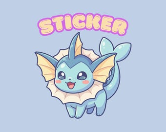 Vaporeon Vinyl Sticker | Eeveelutions Pokémon Decal