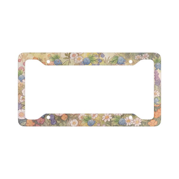 Oddish Meadow License Plate Frame | Floral Pokémon License Plate Cover
