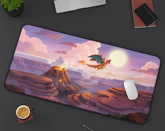 Charizard 151 Volcanic Canyon Desk Mat | Pokémon Gaming Mousepad