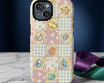 Pokémon Patchwork Phone Case (MagSafe) | Magnetic Case | Vintage Style Pikachu, Charmander, Piplup, Eevee