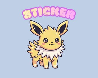 Jolteon Vinyl Sticker | Eeveelutions Pokémon Decal
