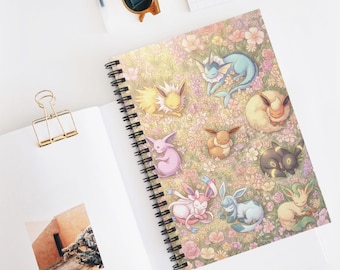 Sleeping Eeveelutions Notebook | Spiral Journal