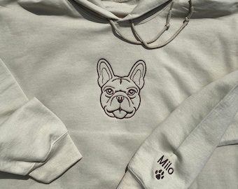 Custom Embroidered Dog Hoodie Sweatshirt, Personalized Pet Mom Sweater, Unisex Gifts for Dog Lovers