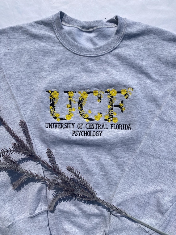 Custom College Floral Embroidered Sweatshirt, Crewneck University