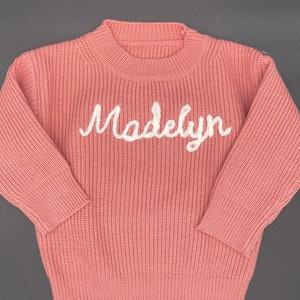 Embroidered Personalized Name Sweater for Babies, Toddlers, Kids, Children, Unisex Children's Clothing image 6