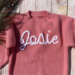 Embroidered Personalized Name Sweater for Babies, Toddlers, Kids, Children, Unisex Children's Clothing image 5