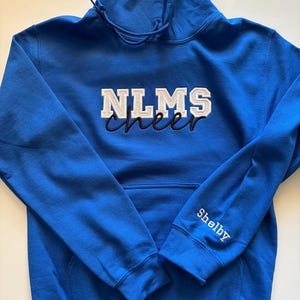 Embroidered Custom Cheer Team Name Hoodie, Personalized Cheerleader Gift, Competition Outfit, Mascot Sweatshirt, Sweater image 14