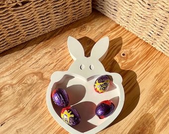 Beige Easter Bunny Trinket Tray | Handmade Easter Bunny | Seasonal Decor | Spring Decor | Home Decor | Jesmonite | Eco | Gift | Present |UK