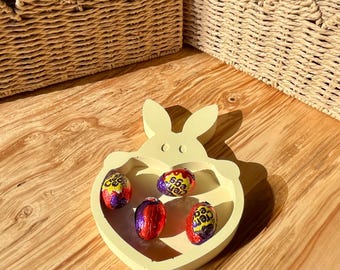 Yellow Easter Bunny Trinket Tray | Handmade Easter Bunny | Seasonal Decor | Spring Decor | Home Decor | Jesmonite | Eco | Gift | Present |UK