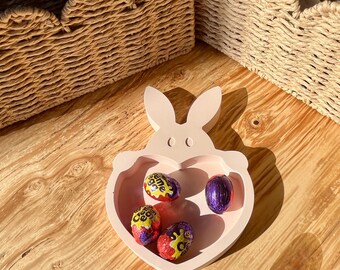 Orange Easter Bunny Trinket Tray | Handmade Easter Bunny | Seasonal Decor | Spring Decor | Home Decor | Jesmonite | Eco | Gift | Present |UK