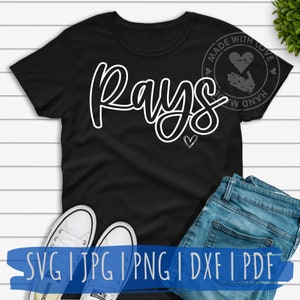 Custom made Rays (w/heart) shirt design for svg, jpg, png, dxf digital download