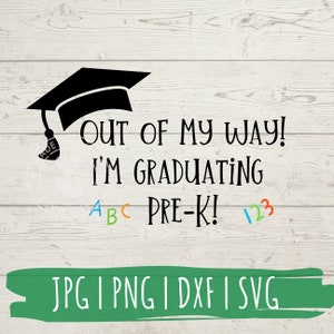 PRE-K Absolvent Design - Schulshirt für Kinder png, jpg, dxf, svg