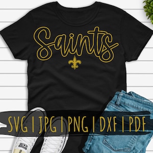 Diseño de camiseta de los Saints para descarga digital svg, jpg, png y dxf
