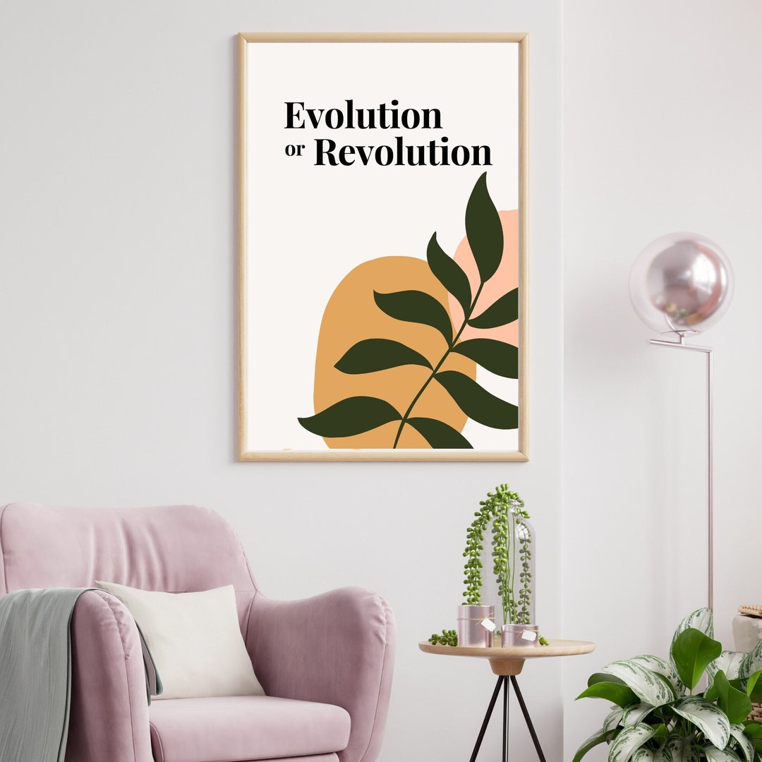 Evolution Revolution, Inspirational Art, PRINTABLE, Wall Art, Digital ...