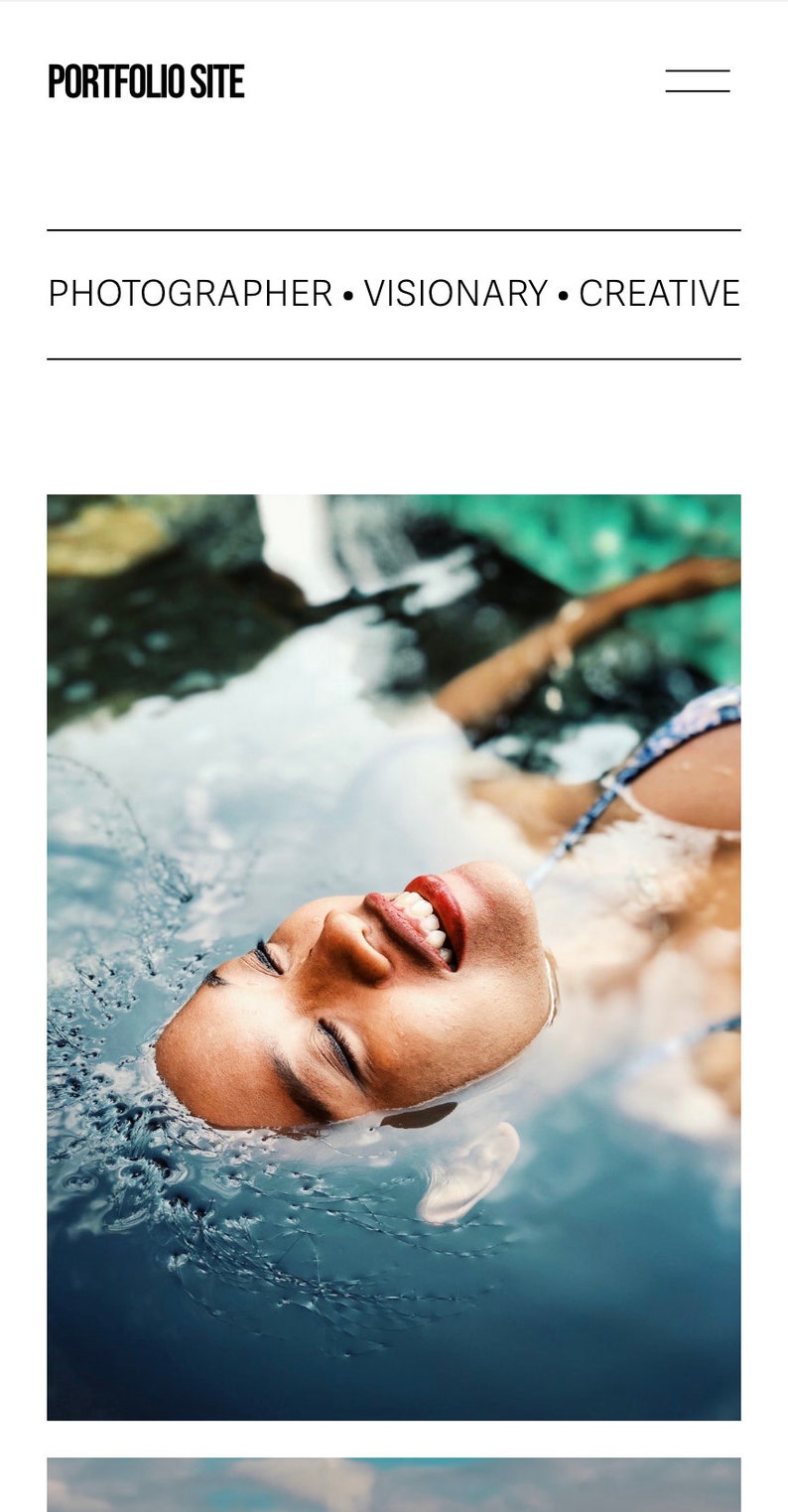 Squarespace Portfolio site Template for Photography, Consulting