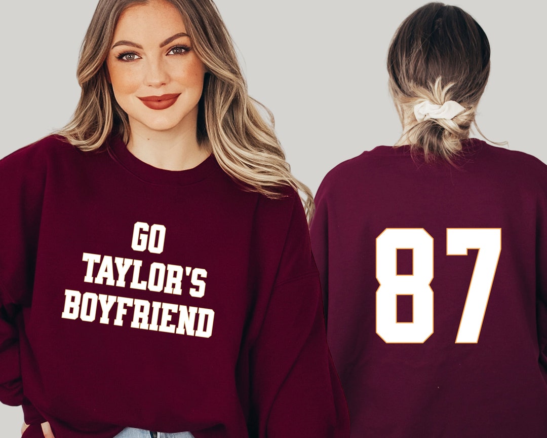 Go Taylor's Boyfriend Sweatshirt Swift Jersey Number 87 Etsy