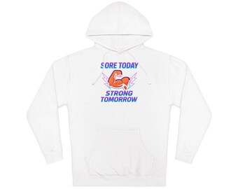 Sore Today Strong Tomorrow Hoodie, Motivational Gym Sweatshirt, Fitness Apparel, Workout Gifts, Unisex Fitness Clothing, Inspirational [...]