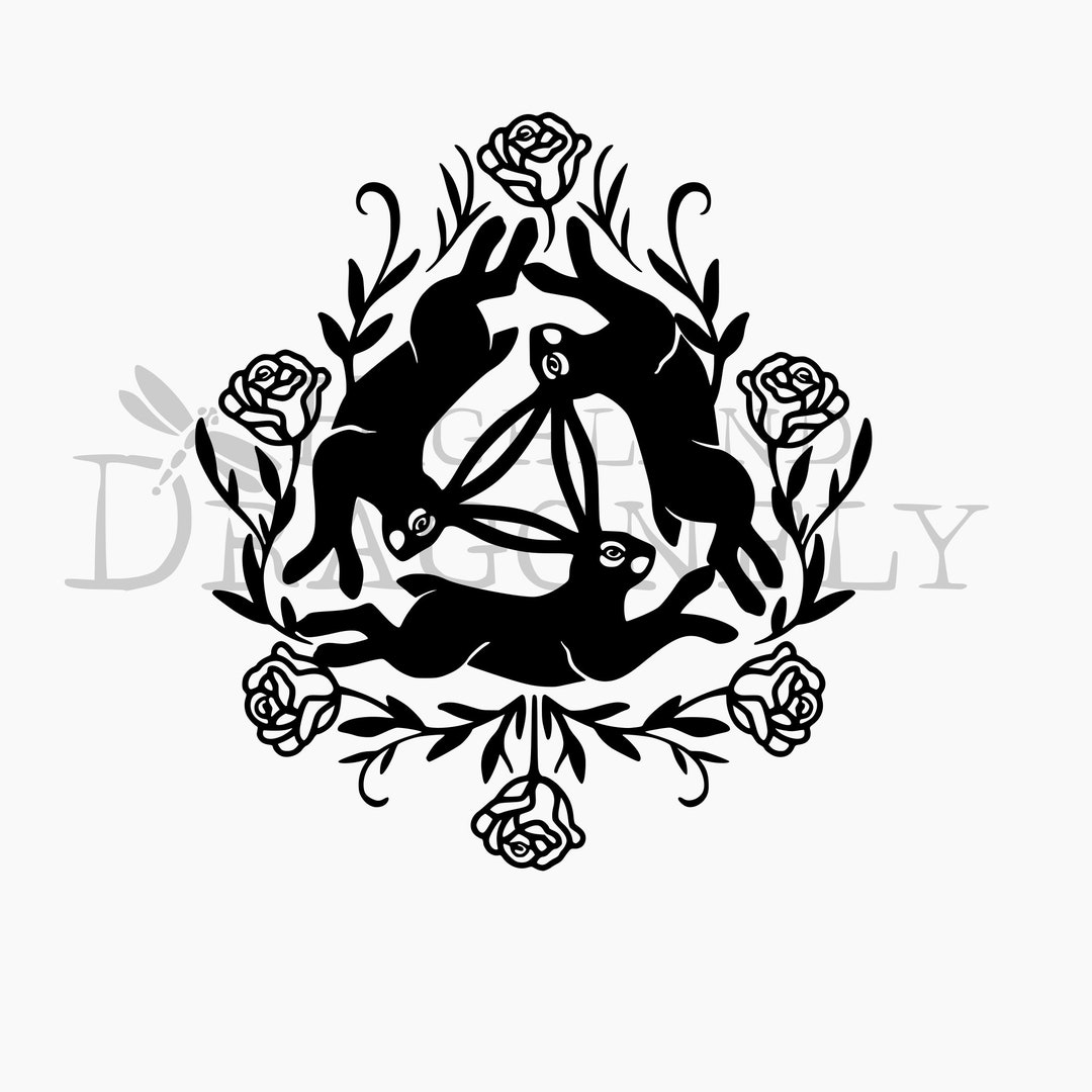 Hares Trinity Symbol SVG Digital Download Nature Hare Design Rabbit ...