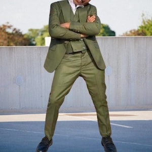 Olive green store coat pant