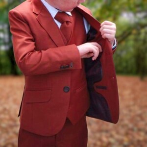 Boys Rust Suit Etsy Australia