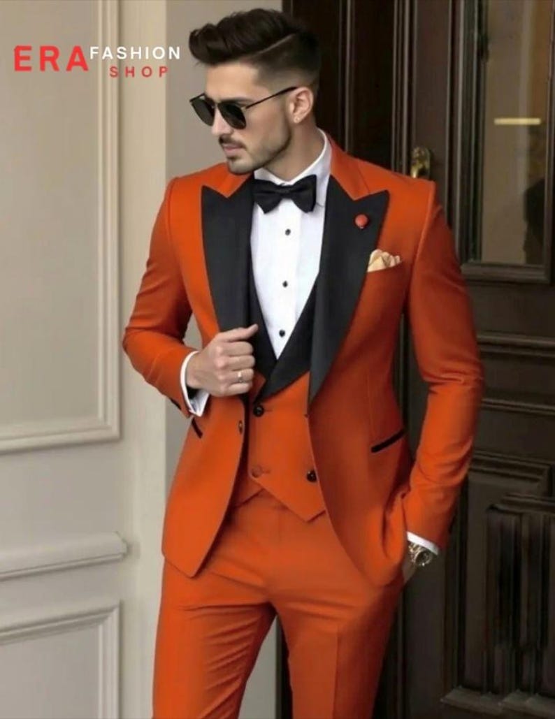 Men Stylish Suits Tuxedo 3 Piece Suits Burnt Orange Suits Wedding men-stylish-suits-tuxedo-3-piece-suits-burnt-orange-suits-wedding