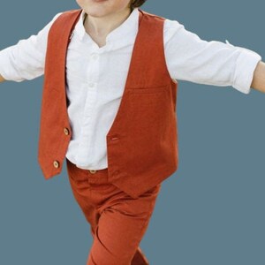 boys burnt orange shirt