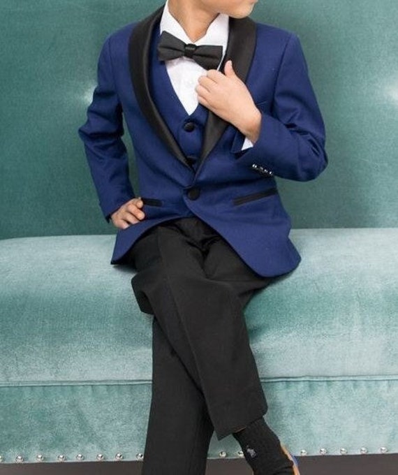 new Black/White little boys suits for weddings Child Suit tuxedo Prom –  classbydress
