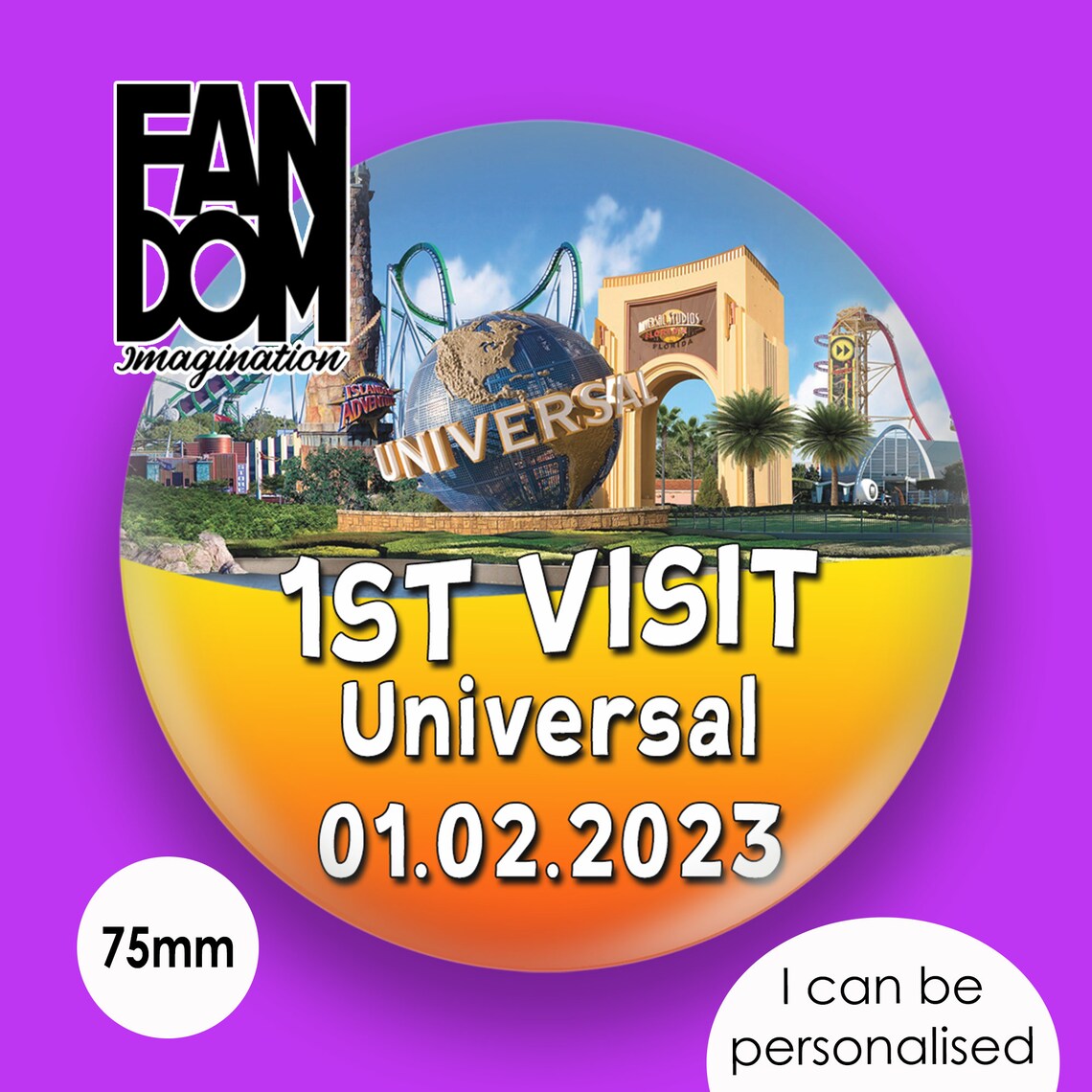 Universal Custom Card Universal - 1st Visit - Universal Parks Inspired Personalised Custom ...