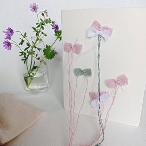 Menu personnalisable pour Mariage, baptême, cérémonies religieuses, flots en coton bio upcyclés, poétique, Fait main, création France