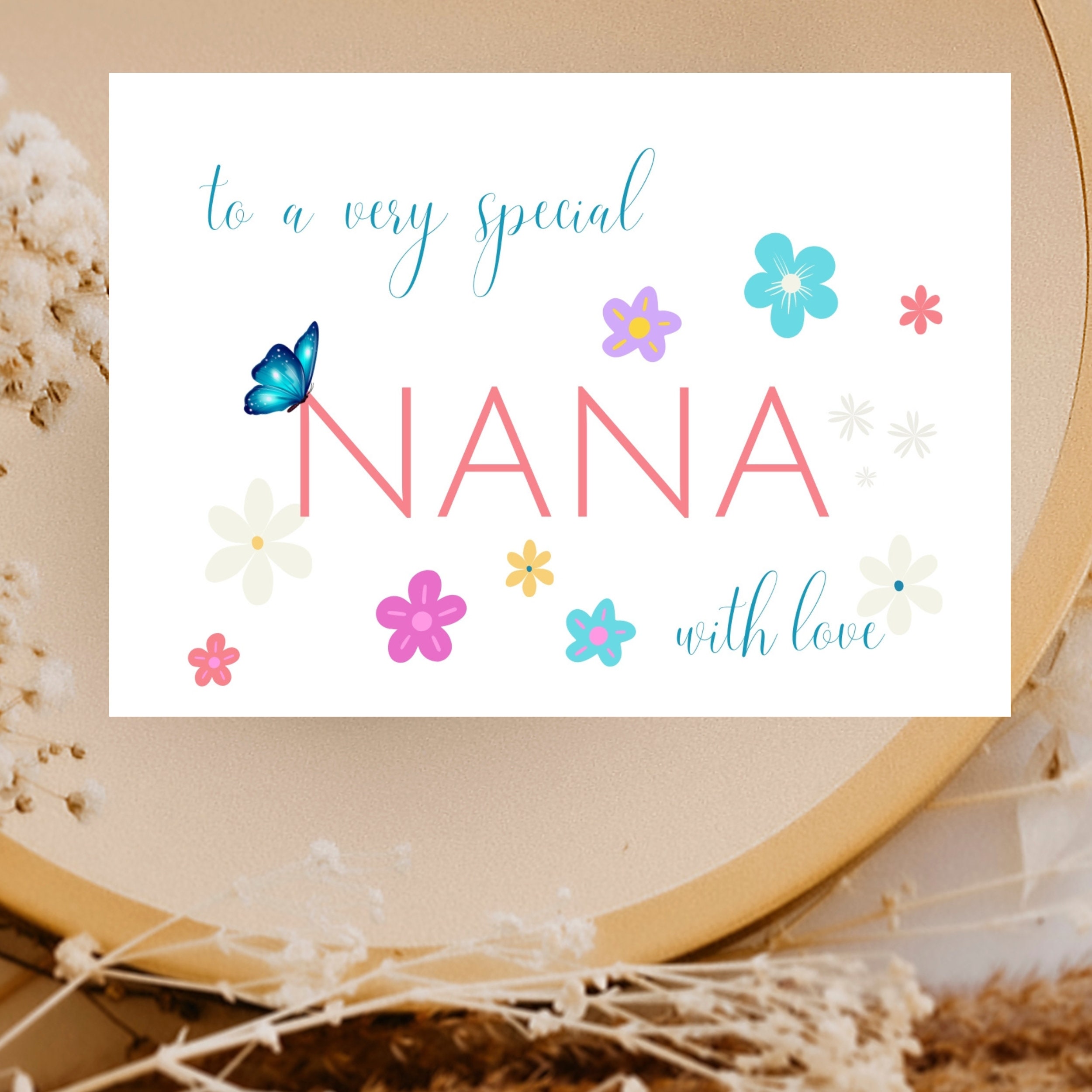 Nana Card on Mothers Day Instant Download, Grandma Card Printable, Nana