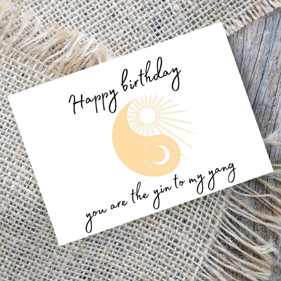 Printable Birthday Card, Digital Downloadable Happy Birthday Card