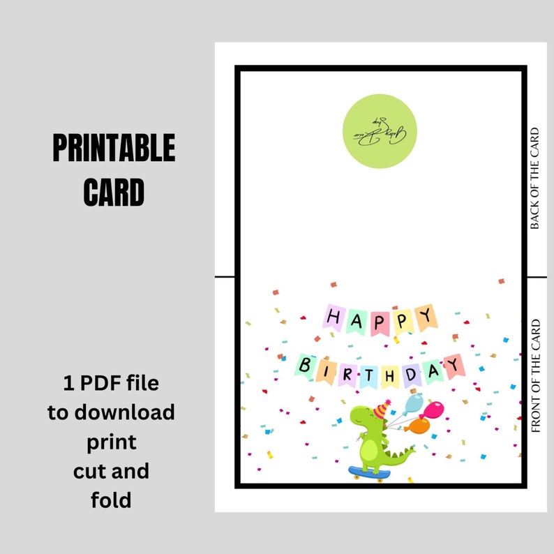 Dinosaur Birthday Card Printable - Il 794xN.4545161357 9wef