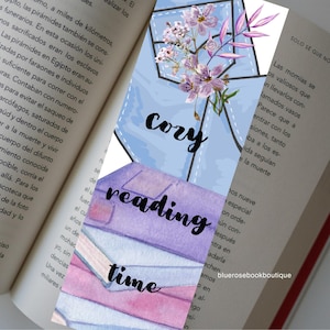 Bookmark digital download , Floral bookmark printable pdf