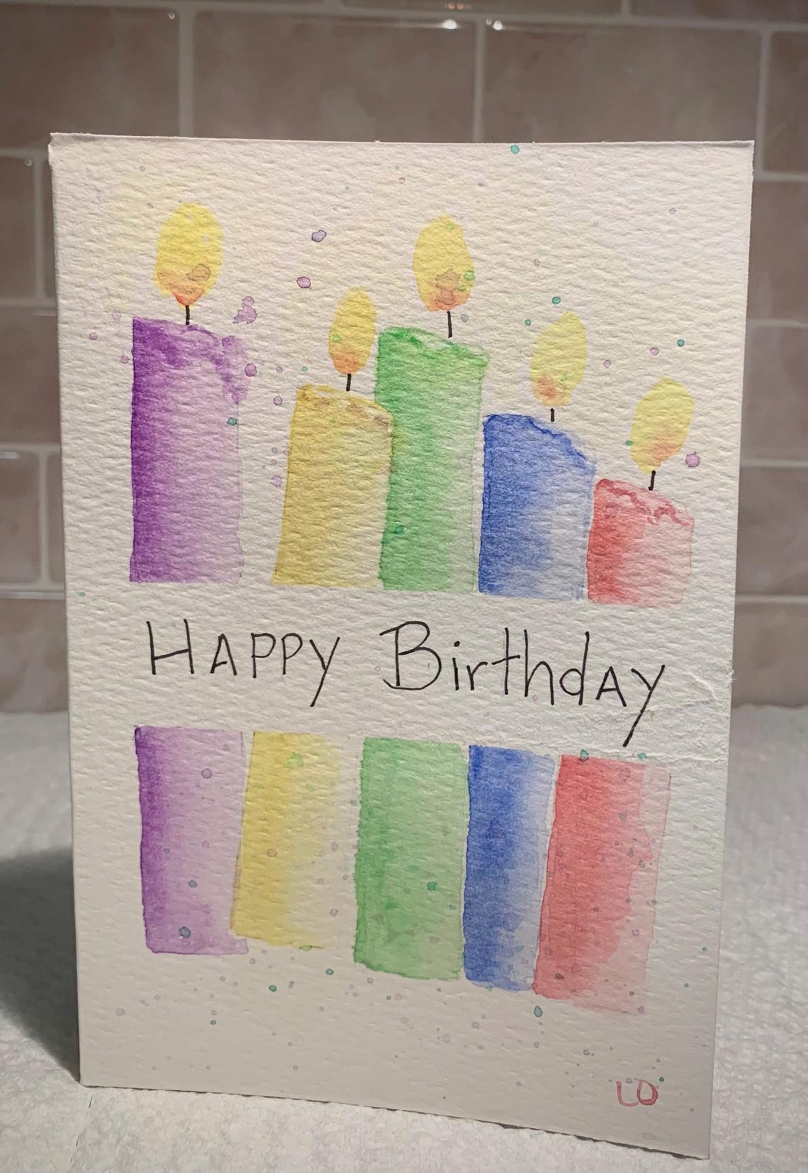 Hand Painted Birthday Cards 4 pack Etsy hand-painted-birthday-cards-4-pack-etsy